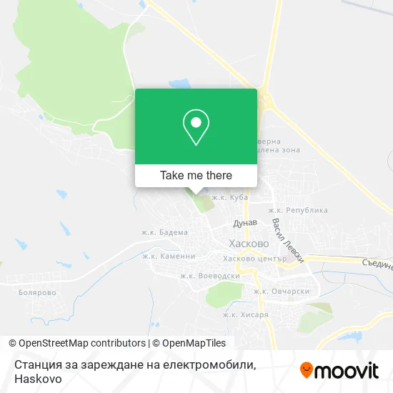 Станция за зареждане на електромобили map