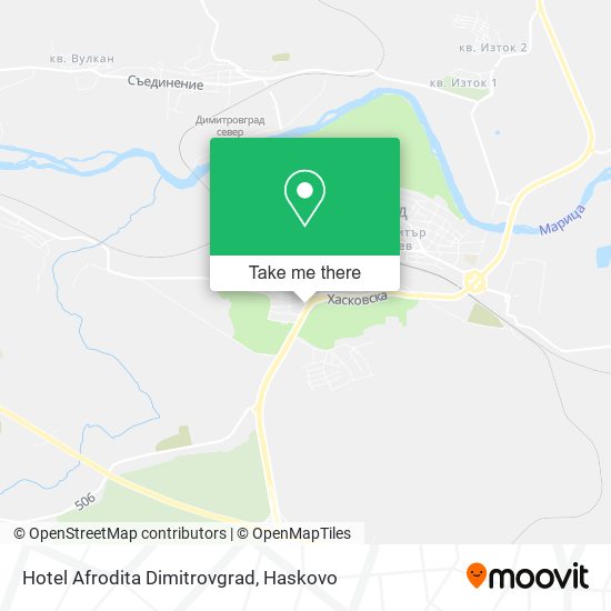 Hotel Afrodita Dimitrovgrad map