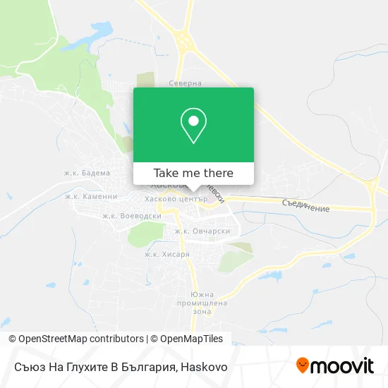 Съюз На Глухите В България map
