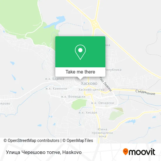 Карта Улица Черешово топче