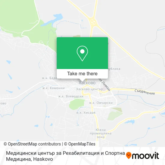 Карта Медицински център за Рехабилитация и Спортна Медицина