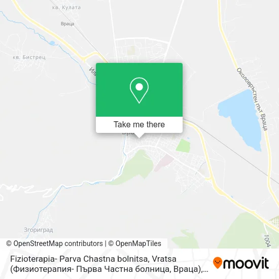 Карта Fizioterapia- Parva Chastna bolnitsa, Vratsa (Физиотерапия- Първа Частна болница, Враца)