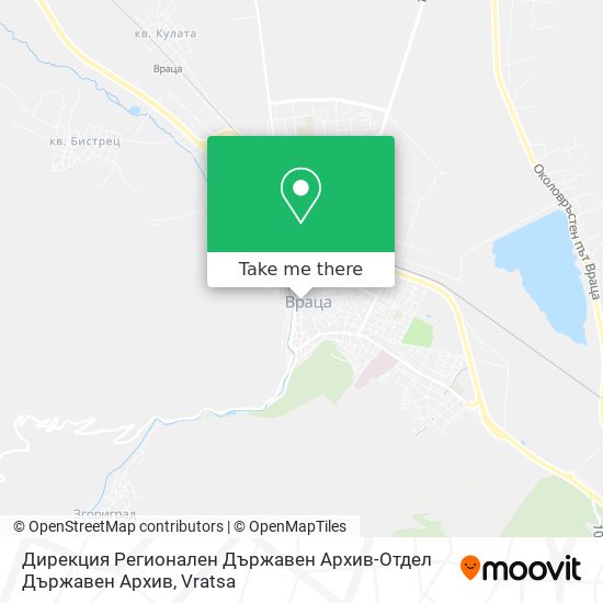 Карта Дирекция Регионален Държавен Архив-Отдел Държавен Архив