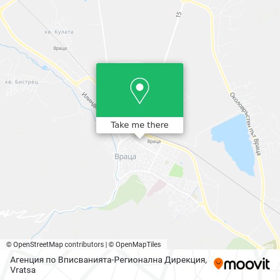 Карта Агенция по Вписванията-Регионална Дирекция