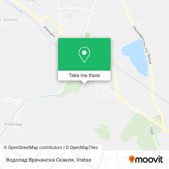Карта Водопад Врачанска Скакля