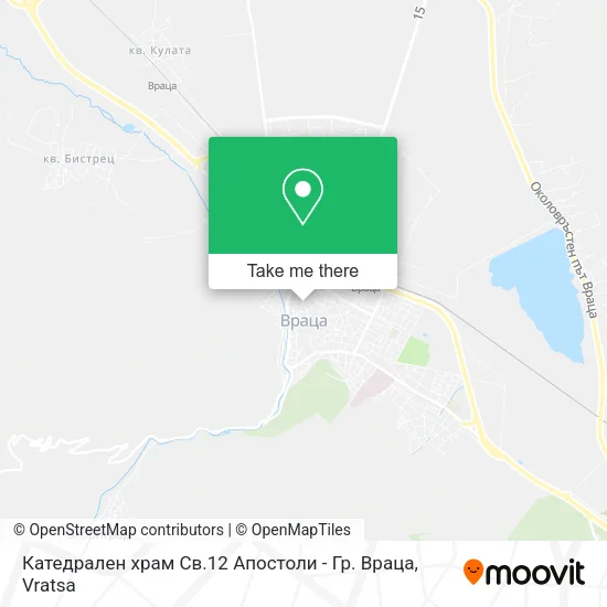 Карта Катедрален храм Св.12 Апостоли - Гр. Враца