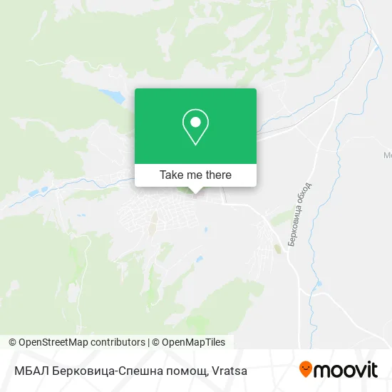 Карта МБАЛ Берковица-Спешна помощ