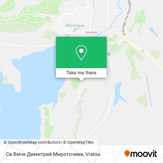 Карта Св Вмчк Димитрий Мироточиви