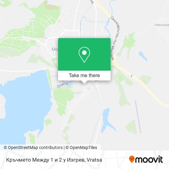 Кръчмето Между 1 и 2 у Изгрев map