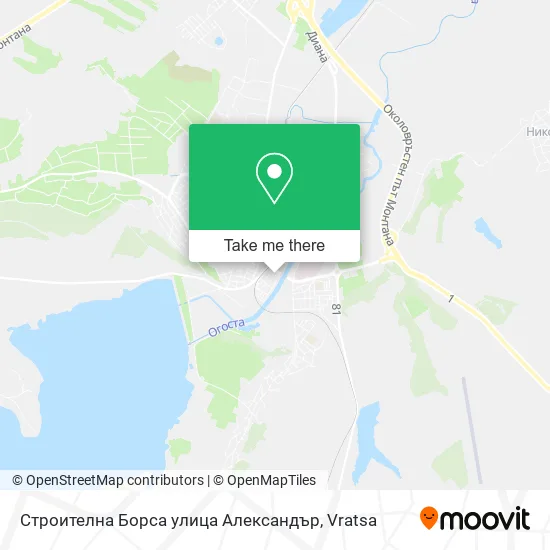 Карта Строителна Борса улица Александър