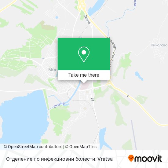 Отделение по инфекциозни болести map
