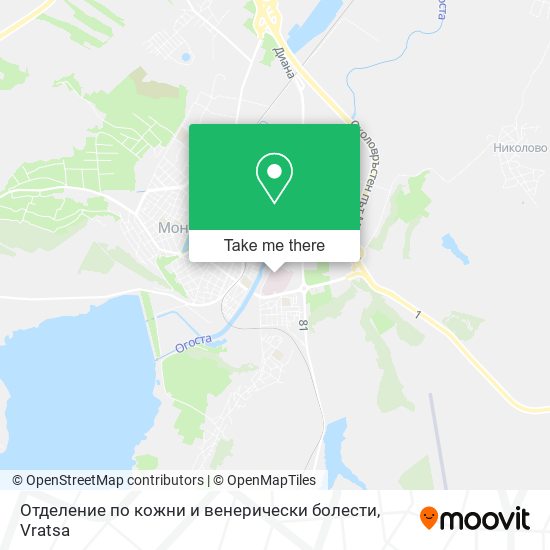 Отделение по кожни и венерически болести map