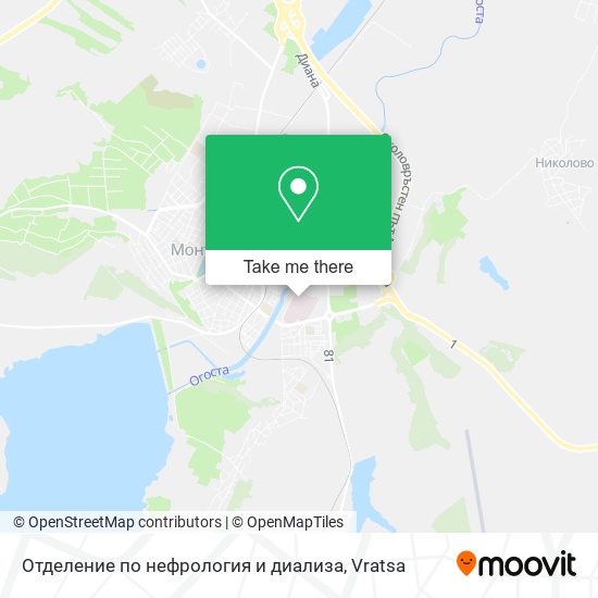 Отделение по нефрология и диализа map