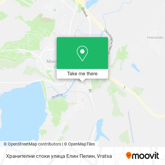 Карта Хранителни стоки улица Елин Пелин