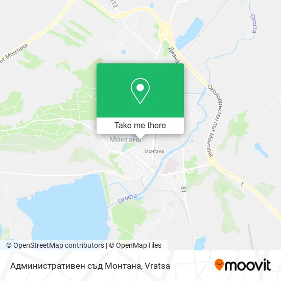 Карта Административен съд Монтана