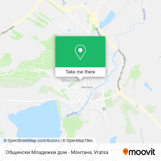 Карта Общински Младежки дом - Монтана