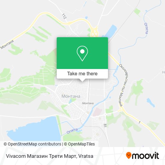 Vivacom Магазин Трети Март map