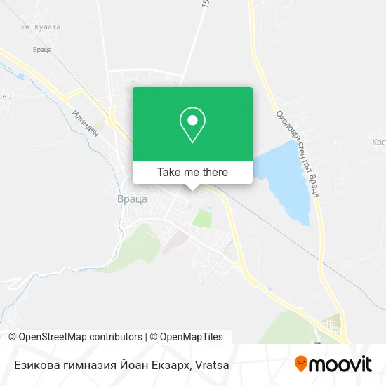 Карта Езикова гимназия Йоан Екзарх