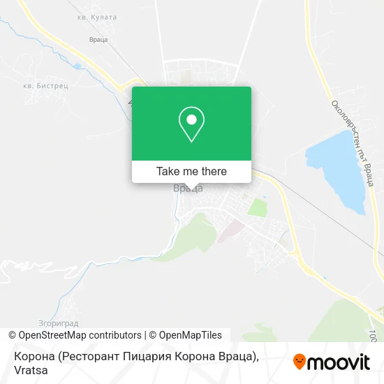 Карта Корона (Ресторант Пицария Корона Враца)