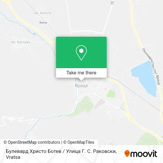 Карта Булевард Христо Ботев / Улица Г. С. Раковски