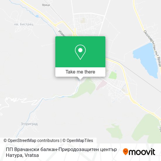 Карта ПП Врачански балкан-Природозащитен център Натура