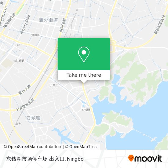 东钱湖市场停车场-出入口 map