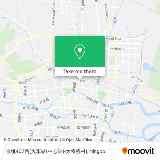 余姚402路(火车站(中心站)-大将桥村) map