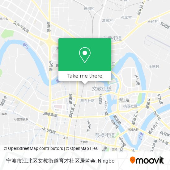 宁波市江北区文教街道育才社区居监会 map