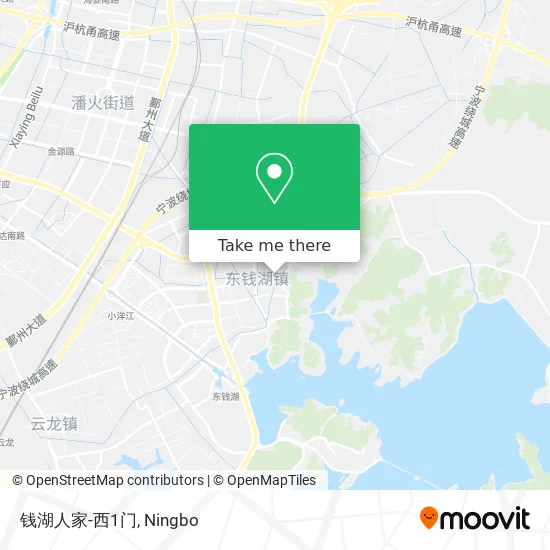 钱湖人家-西1门 map