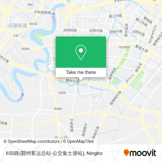 650路(鄞州客运总站-公交集士港站) map