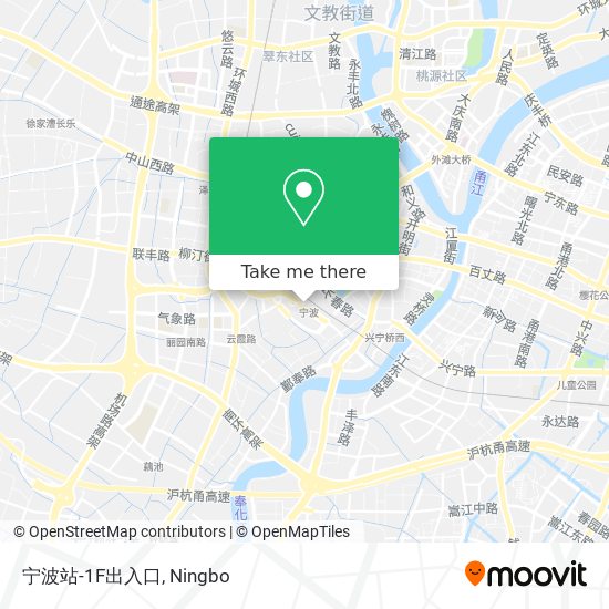 宁波站-1F出入口 map