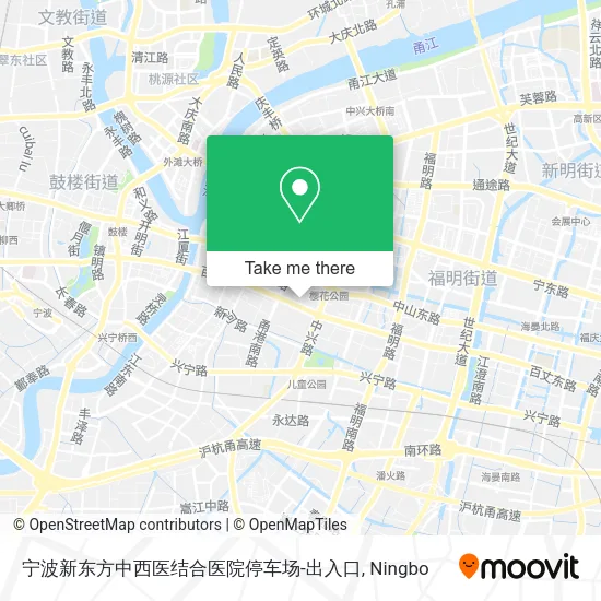 宁波新东方中西医结合医院停车场-出入口 map