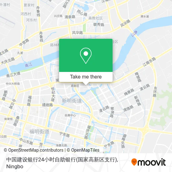 中国建设银行24小时自助银行(国家高新区支行) map