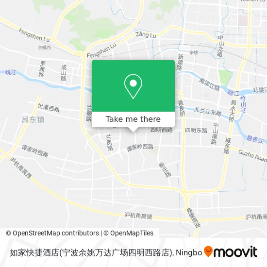 如家快捷酒店(宁波余姚万达广场四明西路店) map