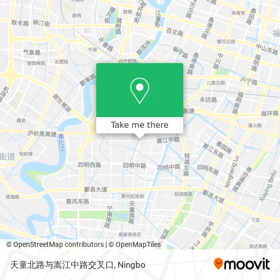 天童北路与嵩江中路交叉口 map