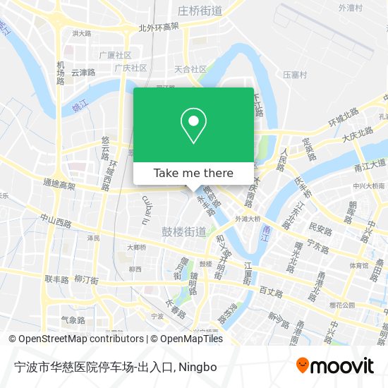 宁波市华慈医院停车场-出入口 map