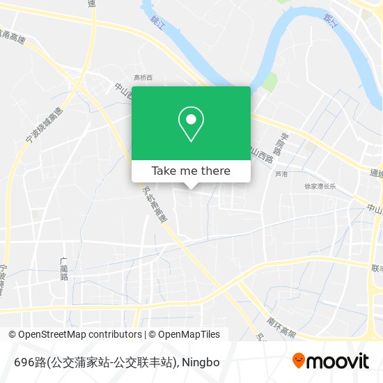 696路(公交蒲家站-公交联丰站) map