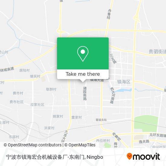 宁波市镇海宏合机械设备厂-东南门 map