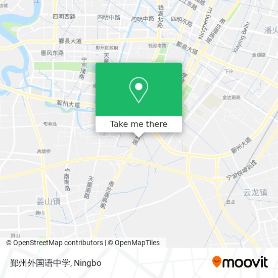 鄞州外国语中学 map
