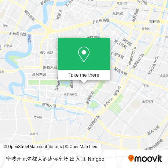 宁波开元名都大酒店停车场-出入口 map