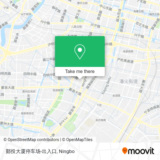 鄞投大厦停车场-出入口 map