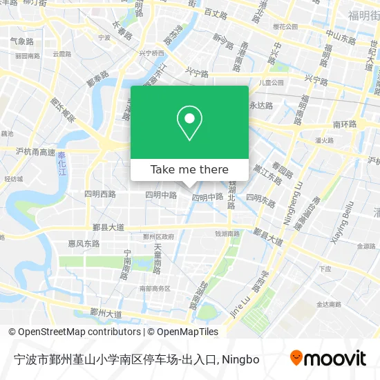 宁波市鄞州堇山小学南区停车场-出入口 map