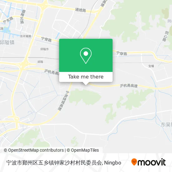 宁波市鄞州区五乡镇钟家沙村村民委员会 map