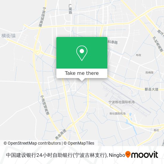 中国建设银行24小时自助银行(宁波古林支行) map