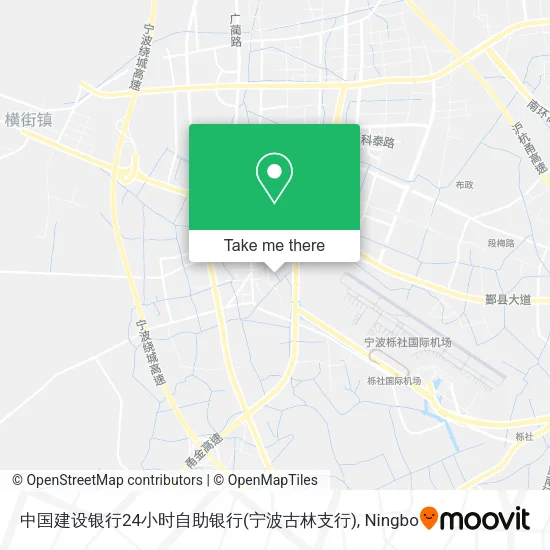 中国建设银行24小时自助银行(宁波古林支行) map