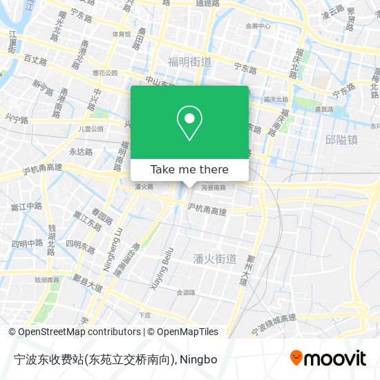 宁波东收费站(东苑立交桥南向) map