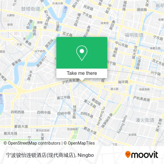宁波骏怡连锁酒店(现代商城店) map