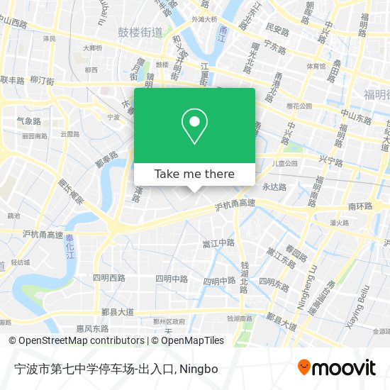 宁波市第七中学停车场-出入口 map