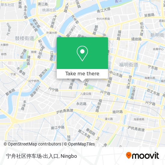 宁舟社区停车场-出入口 map