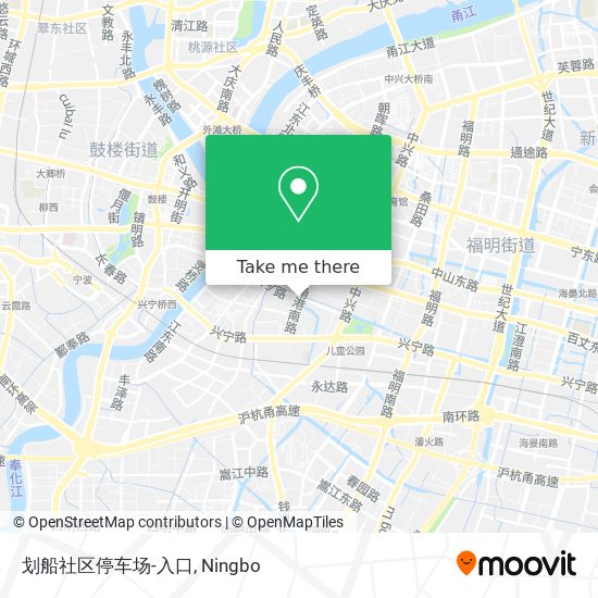 划船社区停车场-入口 map